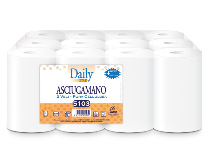 Carind asciugamano a rotolo in carta Daily Gold